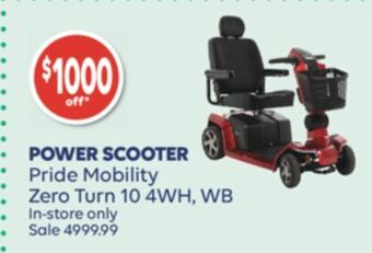 Wellwise by Shoppers Power scooter pride mobility zero turn 10 4wh, wb offer