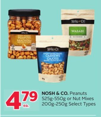 Rexall Nosh & co. peanuts 525g-550g or nut mixes 200g-250g offer