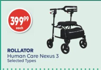Shoppers Drug Mart Rollator human care nexus 3 offer