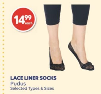 Wellwise by Shoppers Lace liner socks pudus offer
