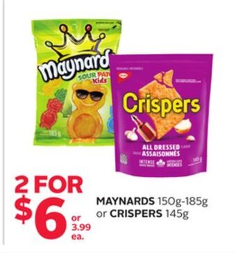 Rexall Maynards 150g-185g or crispers 145g offer