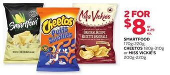 Rexall Smartfood 170g-220g, cheetos 180g-310g or miss vickie's 200g-220g offer