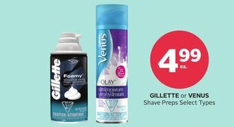 Rexall Gillette or venus shave preps offer