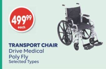 Wellwise by Shoppers Transport chair drive medical poly fly offer