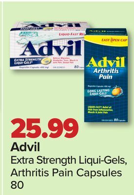 PharmaChoice Advil extra strength liqui-gels, arthritis pain capsules offer