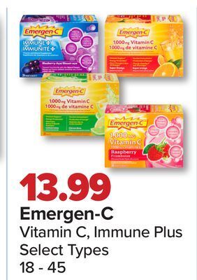PharmaChoice Emergen-c vitamin c, immune plus offer