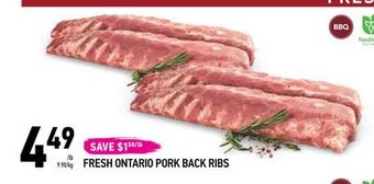 Coppa's Fresh Market Fresh ontario pork back ribs offer
