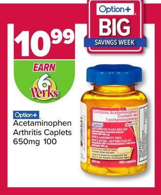 PharmaChoice Option+ acetaminophen arthritis caplets offer
