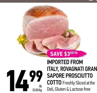 Coppa's Fresh Market Imported from italy, rovagnati gran sapore prosciutto cotto offer