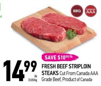 Coppa's Fresh Market Fresh beef striploin steaks offer