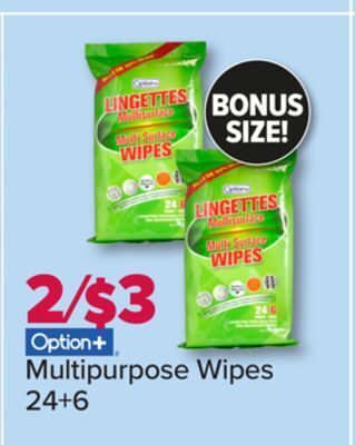 PharmaChoice Option+ multipurpose wipes offer