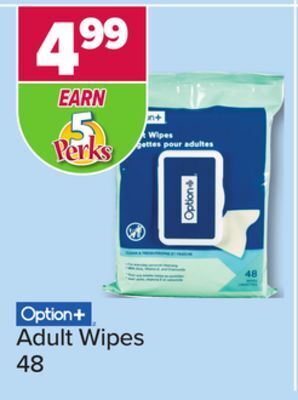 PharmaChoice Option+ adult wipes offer