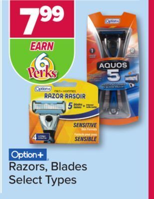 PharmaChoice Option+ razors, blades offer