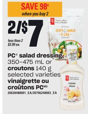 Independent City Market Vinaigrette ou croûtons pcmd, 140 g offer