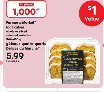 Independent City Market Gâteaux quatre-quarts délices du marché, 344-400 g offer