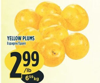 Marché Adonis Yellow plums offer