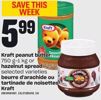 Independent City Market Beurre d'arachide, 750 g-1 kg ou tartinade de noisettes, 725 g offer