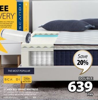 JYSK Scandi blu spring mattress offer
