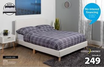 JYSK Koping double size upholstered bed offer