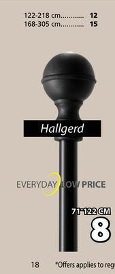 JYSK Hallgerd single curtain rod kit offer