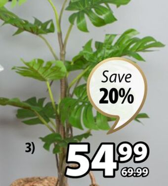 JYSK Gulleif artificial monstera plant offer