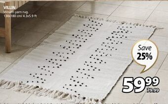 JYSK Villin woven yarn rug offer