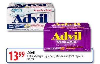 RxHealthMed Advil extra strength liqui-gels, muscle and joint caplets offer