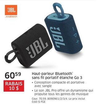 The Source Haut-parleur bluetooth sans fil portatif étanche go 3 jbl offer