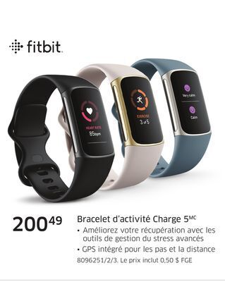 The Source Bracelet d'activité charge 5 fitbit offer