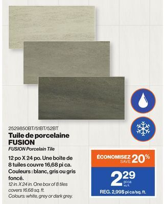 Patrick Morin Fusion porcelain tile offer