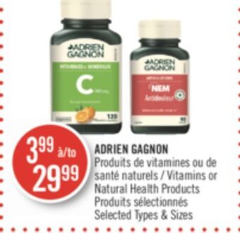 Pharmaprix Adrien gagnon vitamins or natural health products offer