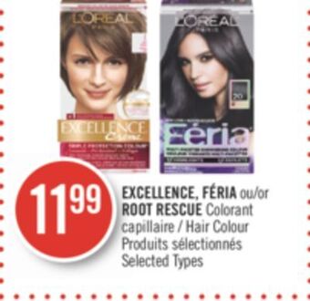 Pharmaprix L'oreal excellence, féria or root rescue hair colour offer