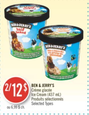Pharmaprix Ben & jerry's ice cream offer