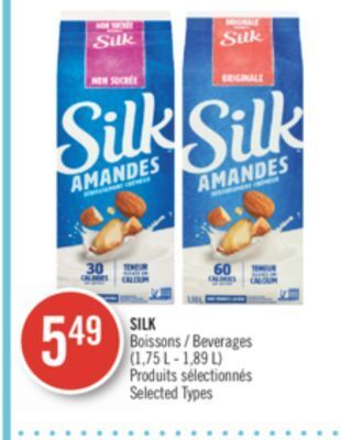 Pharmaprix Silk beverages offer