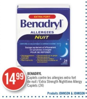 Pharmaprix Benadryl extra strength nighttime allergy caplets (24) offer