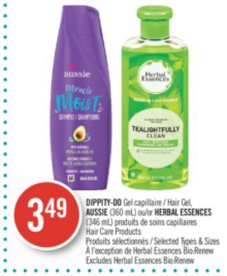 Pharmaprix Dippity do gel capillaire hair gel aussies (360ml) herbal essences (346ml) hair care products offer