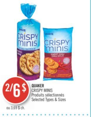 Pharmaprix Quaker crispy mins offer