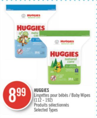 Pharmaprix Huggies baby wipes (112 - 192) offer