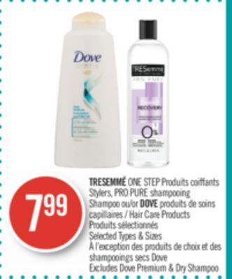 Pharmaprix Tresemme one step pro pure shampoo offer