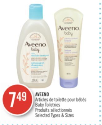 Pharmaprix Aveeno baby toiletries offer