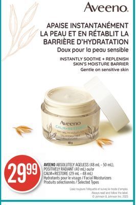 Pharmaprix Aveeno abolutely ageless positive radiant facial moisturizers offer