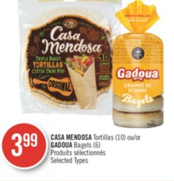 Pharmaprix Casa mendosa tortillas (10) or gadoua bagels (6) offer