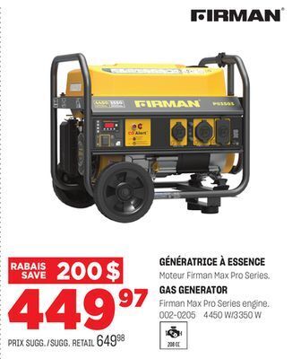 BMR Génératrice à essence offer