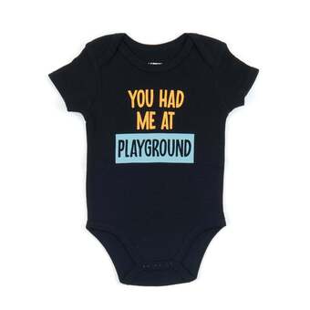 Giant Tiger Monkey bars infant boy's cotton short sleeve onesie with graphic print offer