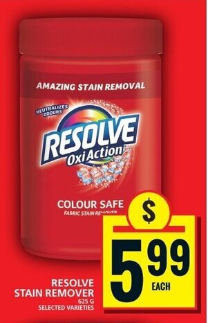 Food Basics RESOLVE STAIN REMOVER 625G offer