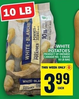 Food Basics WHITE POTATOES 10 LB BAG offer