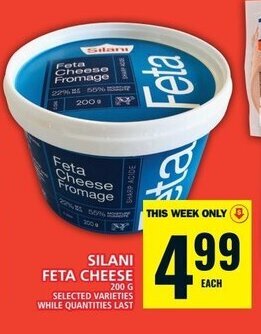Food Basics SILANI FETA CHEESE 200G offer