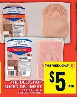 Food Basics THE DELI-SHOP SLICED DELI MEAT 2 X 175 G-700 G offer