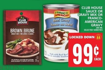Food Basics CLUB HOUSE SAUCE OR GRAVY MIX OR FRANCO-AMERICAN GRAVY 284 ML offer