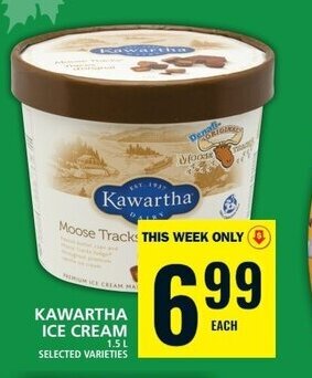 Food Basics KAWARTHA ICE CREAM 1.5L offer